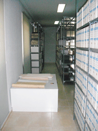 Perspectiva del dep&oacute;sito desde el &uacute;ltimo pasillo