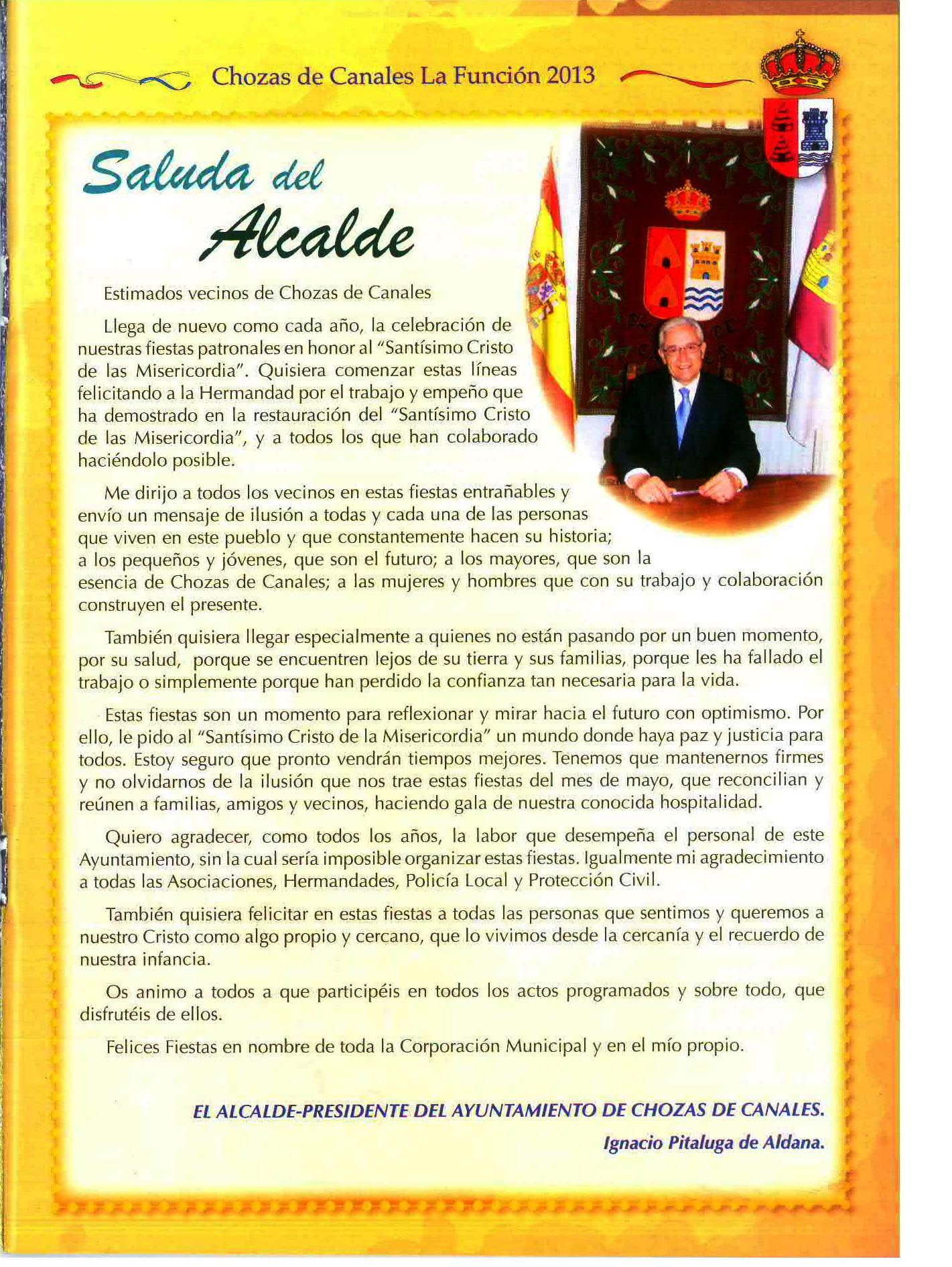 Saludo Ignacio Pitaluga de Aldana
